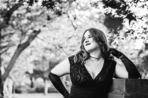 family photographer in rochester ny captures senior portraits for high school senior at the Eastman Museum