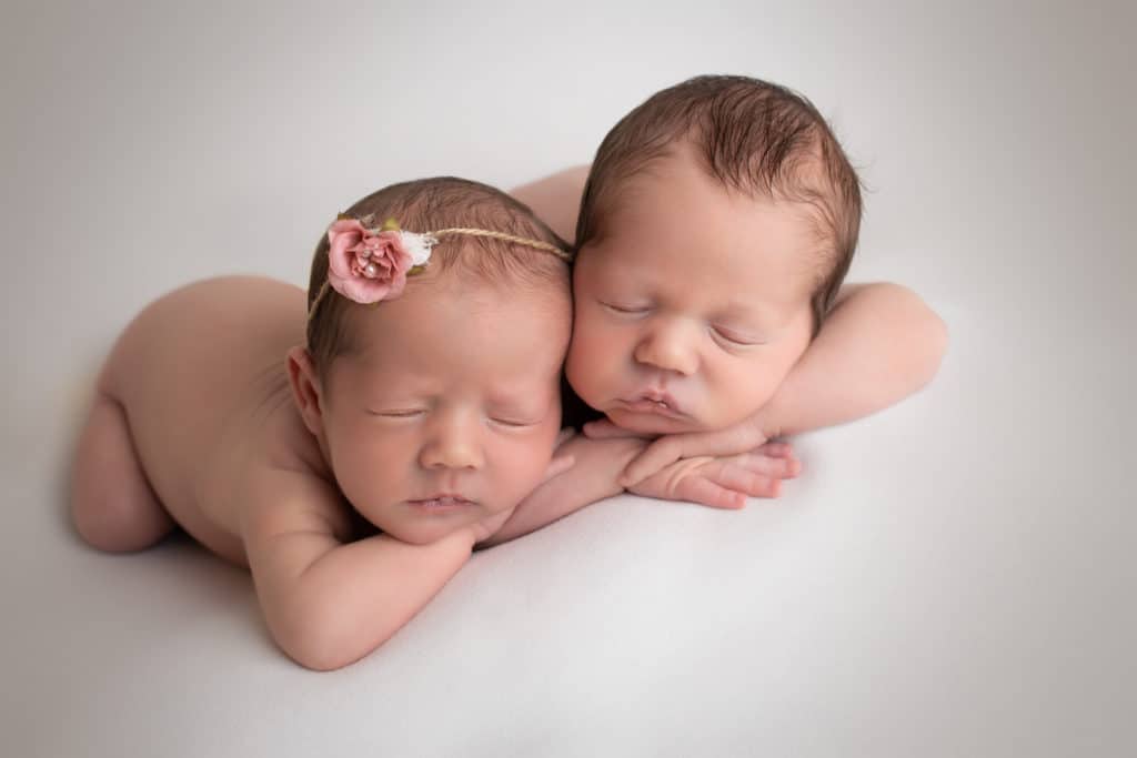 newborn photographer in rochester ny captures newborn twins sleeping