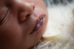newborn photographer in rochester ny captures macros portraits of newborn baby boy's lips