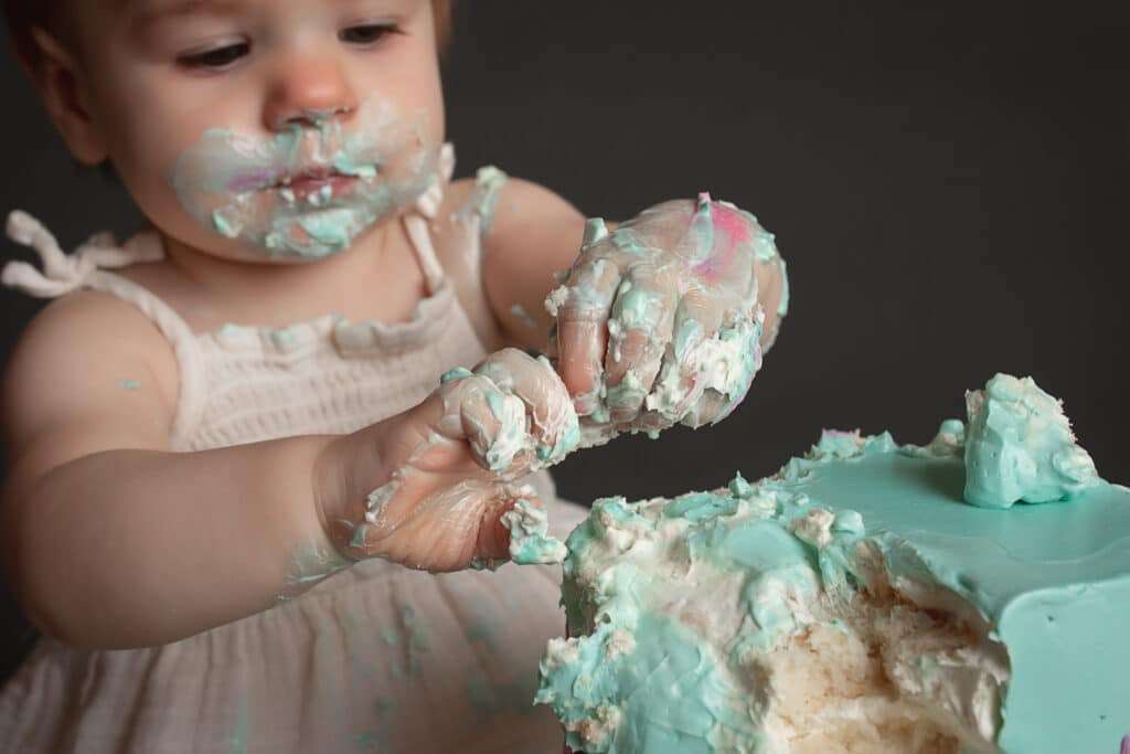 baby photographer in rochester ny captures first birthday celebration cake samsh