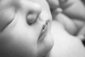 newborn photographer in rochester ny captures macros image of newborn baby girl's lips